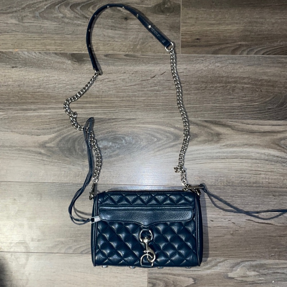 Rebecca Minkoff mini M.A.C. Bag in navy blue quilted
